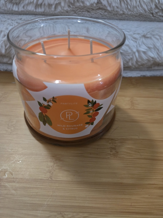 PartyLite Other - PartyLite Orange Three-Wick Citrus & Rhubarb Jar Candle